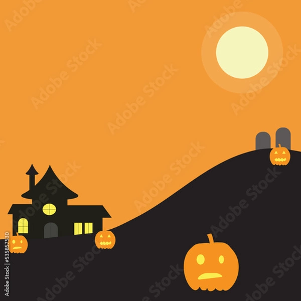 Fototapeta Happy Halloween background vector illustration.