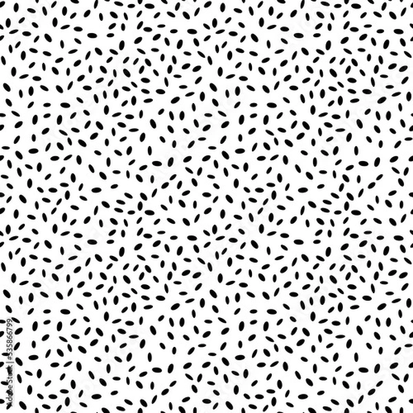 Fototapeta Abstract dotted seamless texture, black and white pattern, raster version