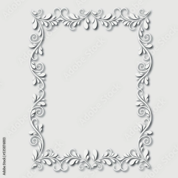 Fototapeta Frame, in the style of an ornament, Vector illustration eps 10, Art.