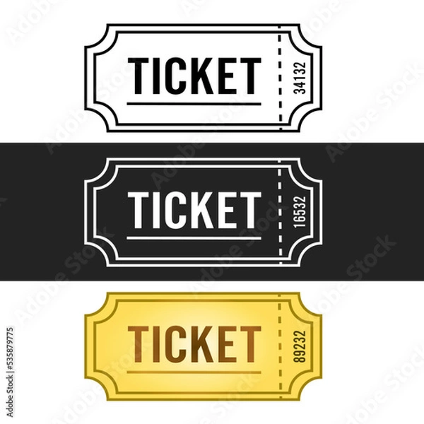 Fototapeta vector ticket set 