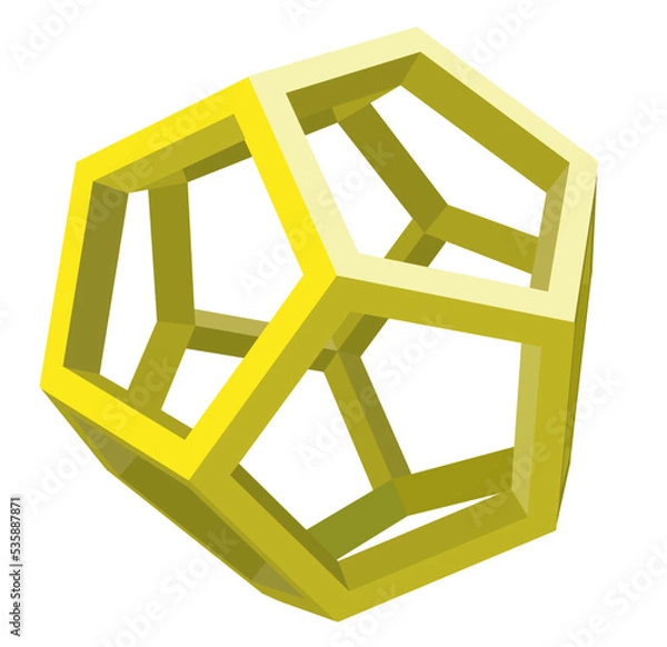 Obraz dodecahedron, polyhedron, Platonic solid, pentagon, geometry, 