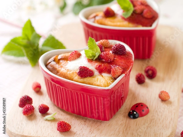 Obraz Cottage cheese souffle