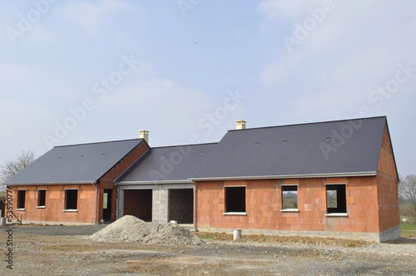 Fototapeta construction mitoyenne