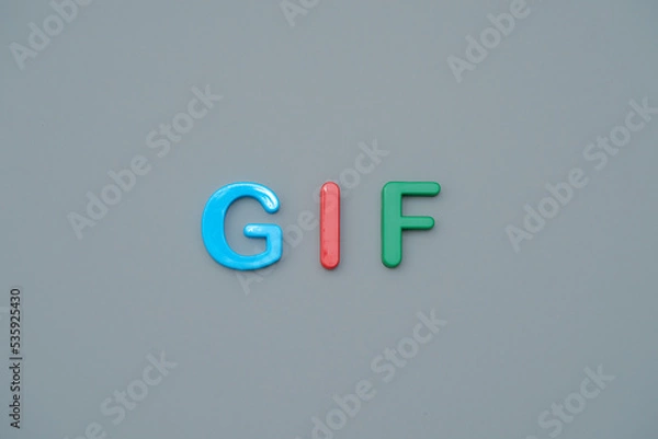 Obraz GIFの文字とコピースペース