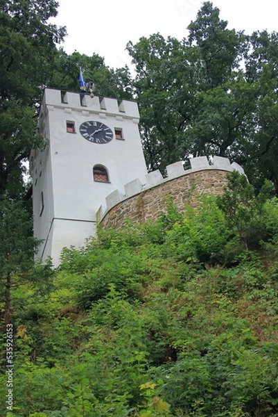 Obraz Neo-Gothic Anna Clock Tower in Szczawno-Zdrój (Poland).