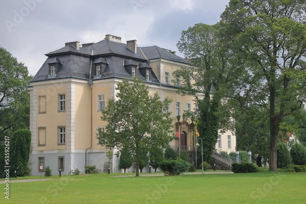 Fototapeta 18th century neo-baroque palace in Krzyżowa (Poland, Lower Silesia).