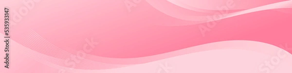 Fototapeta Abstract Pink Fluid Banner Template. Modern background design. gradient color. Dynamic Waves. Liquid shapes composition. Fit for banners