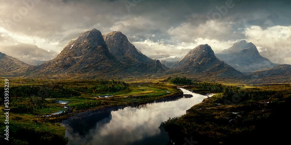 Fototapeta lake in the mountains