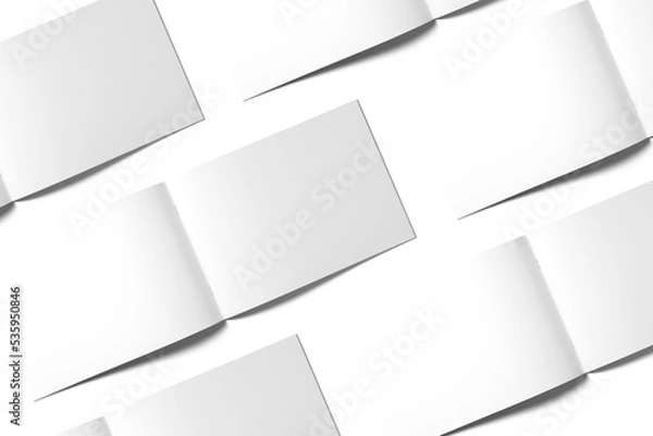 Fototapeta Blank magazine illustration for mockup. 3D Render.