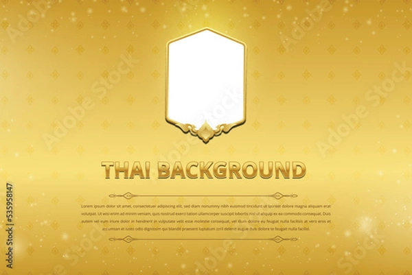 Fototapeta thai pattern background for greeting card, advertising, web site, flyers, posters template design.