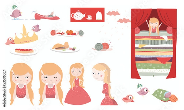 Fototapeta La princesse au petit pois