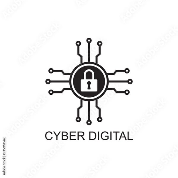 Fototapeta cyber digital icon , security icon