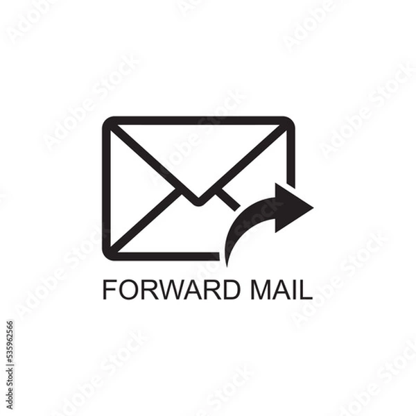 Fototapeta forward mail icon , message icon