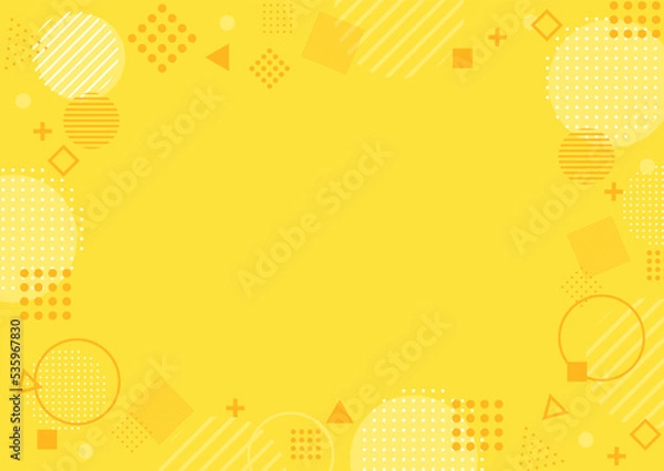 Fototapeta abstract frame with yellow geometric patterns