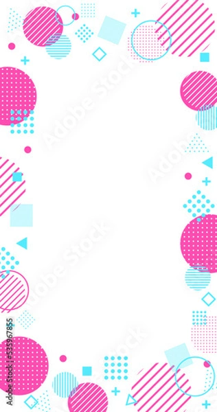 Obraz abstract frame with colorful geometric patterns