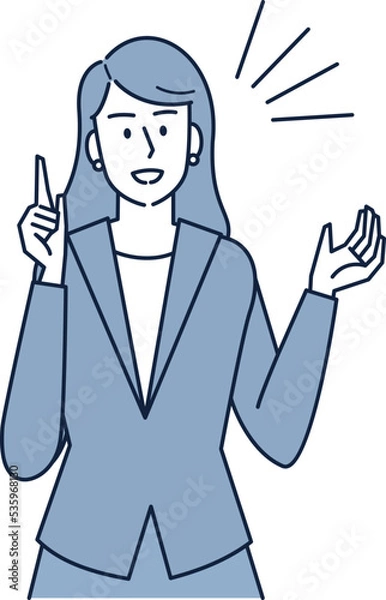 Fototapeta 講師や専門家などの業務をこなすキャリアウーマン