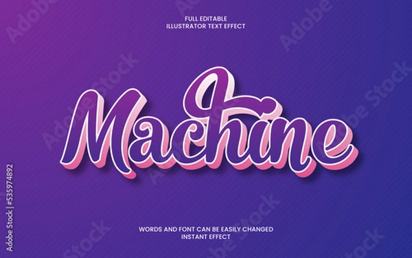 Fototapeta Machine Text Effect