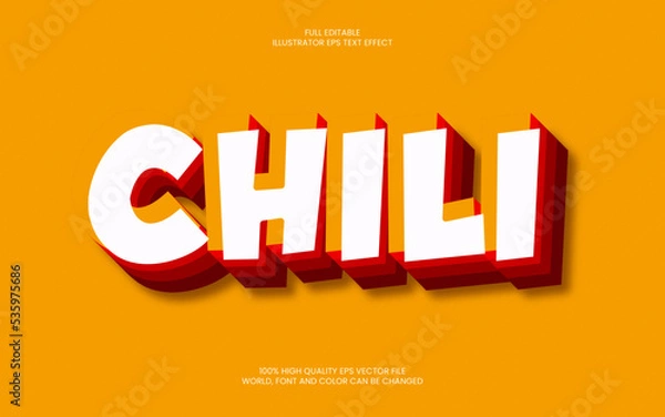 Fototapeta Chilli Text Effect