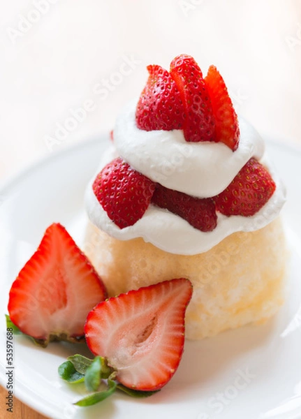 Obraz Strawberry shortcake dessert