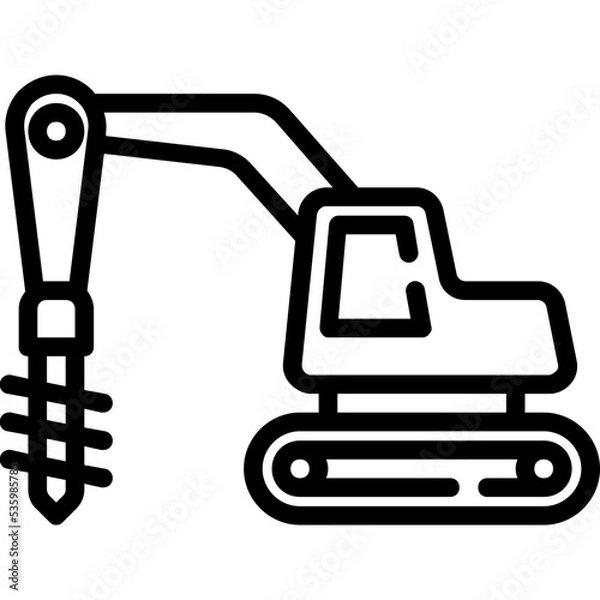 Obraz drilling machine icon