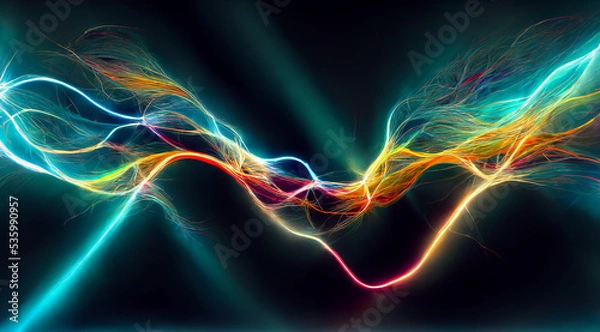 Fototapeta Moving colorful lines of abstract background