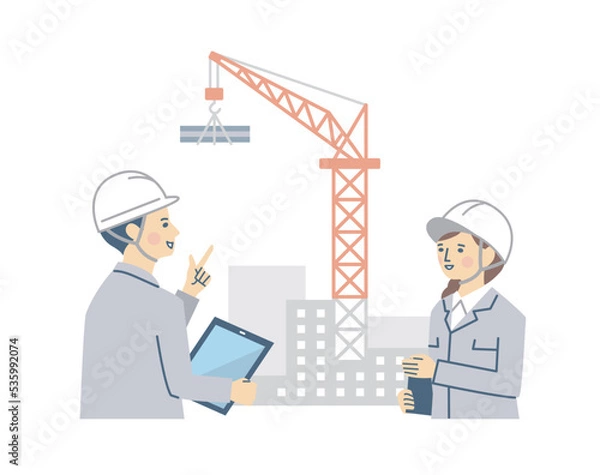 Fototapeta ヘルメットをかぶった作業員