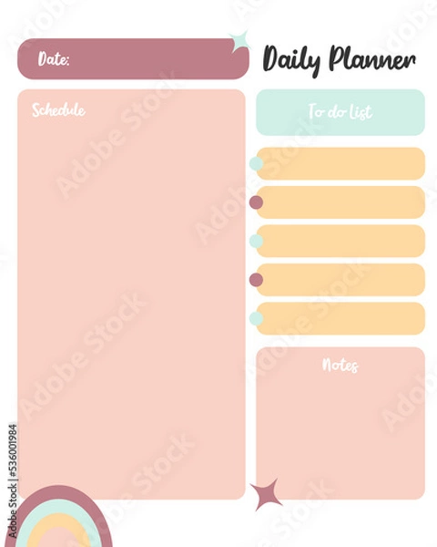 Obraz daily planner notebook with abstract elements