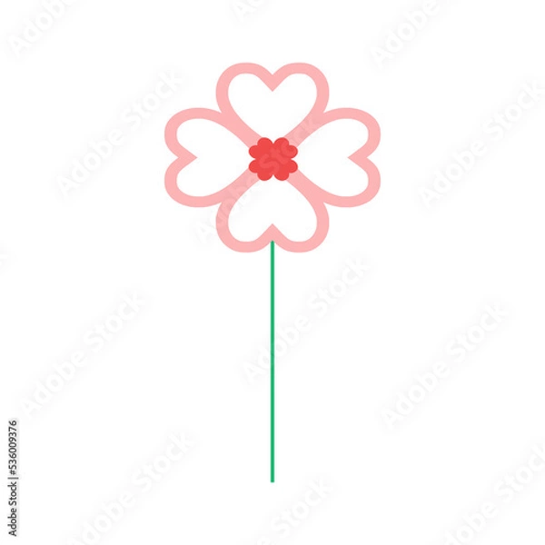 Fototapeta icon flower flat design