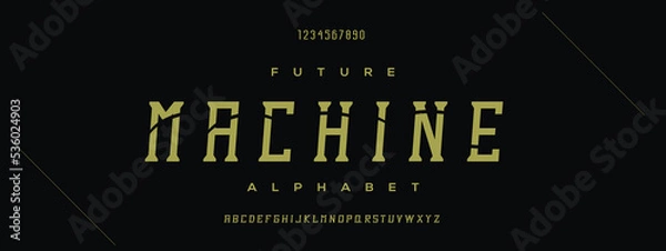 Fototapeta MACHINE  Elegant alphabet letters font and number. Classic Lettering Minimal Fashion Designs. Typography modern serif fonts decorative vintage design concept. vector 