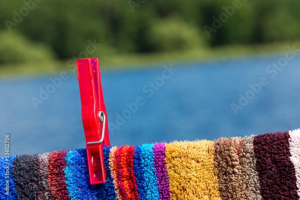 Obraz Handtuch, Klammer, nach dem Baden