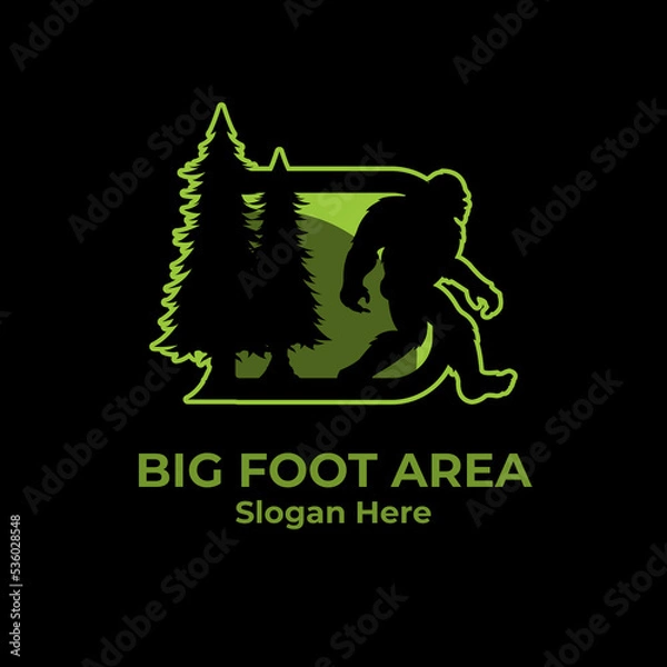 Obraz Big Foot Area Logo Sign Vector Template