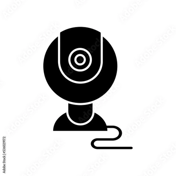 Obraz computer webcam icon vector. isolated simple flat shape
