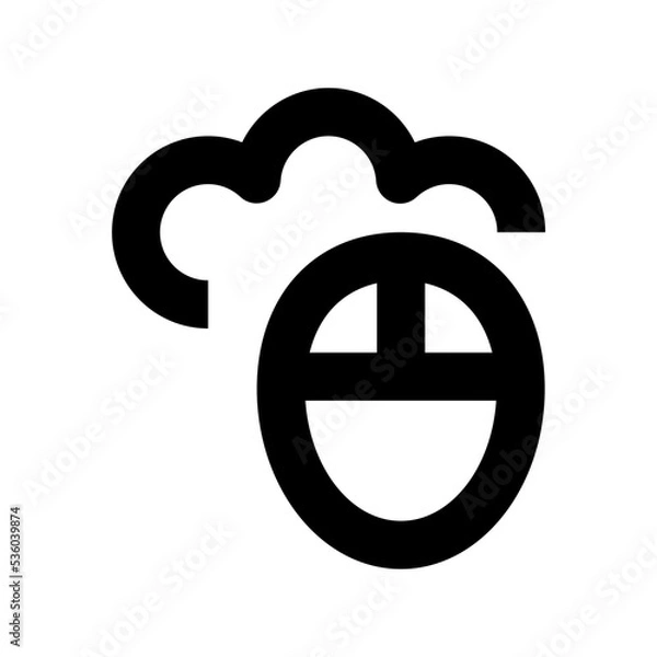 Fototapeta Cloud Mouse Vector Icon