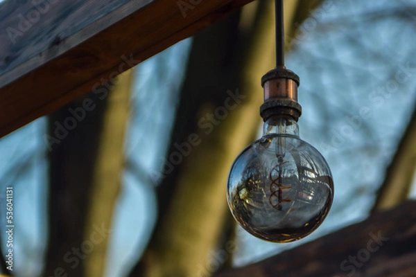 Obraz old lamp on the wall