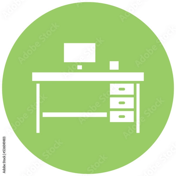 Fototapeta Work Table Icon Style