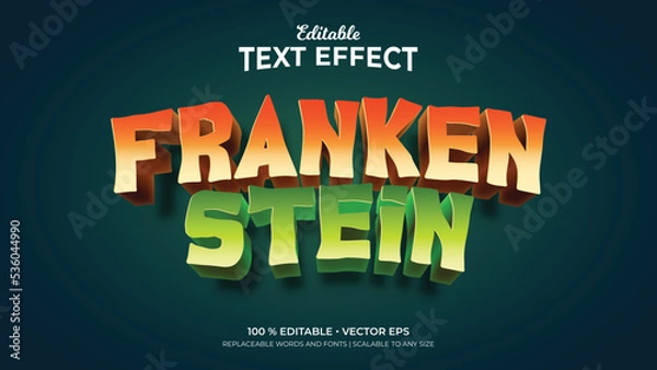 Obraz Frankenstein Editable Text Effects
