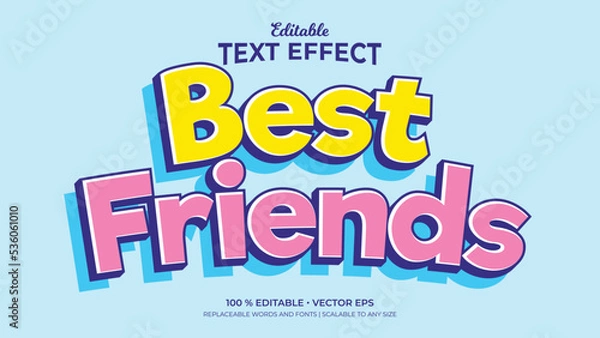 Obraz Best Friends Text Effects