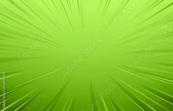 Obraz empty green comic style zoom lines background
