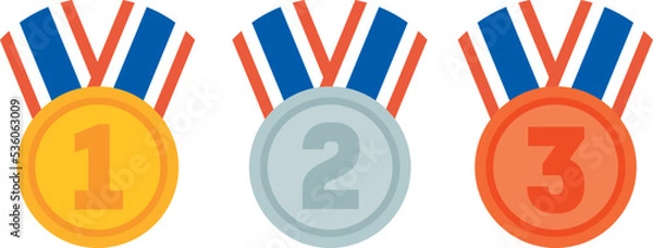 Obraz medals icon vector in white background