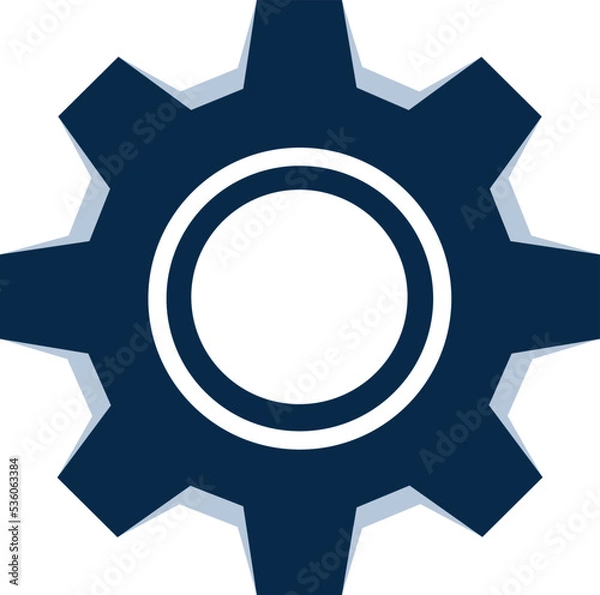 Obraz setting icon vector in white background, gear icon vector