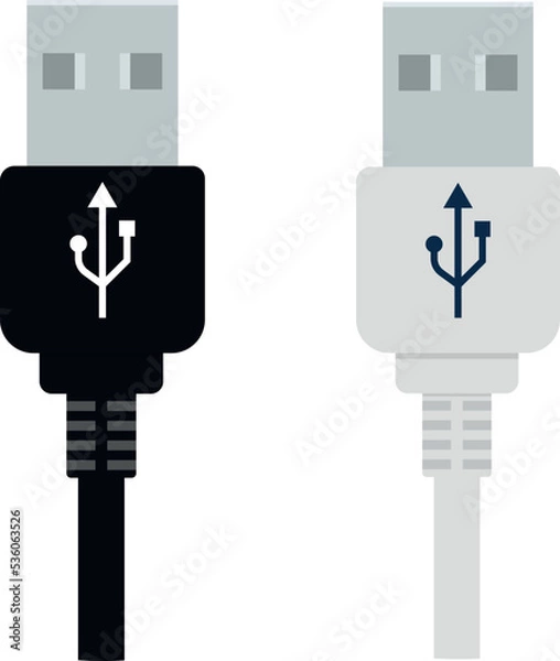 Obraz usb icon vector in white background
