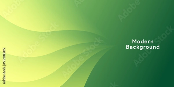 Fototapeta Abstract modern colorful gradient green curve background