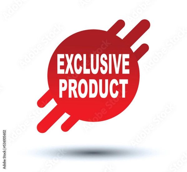 Fototapeta Vector Illustration Exclusive Product. Red vector design with white background.
