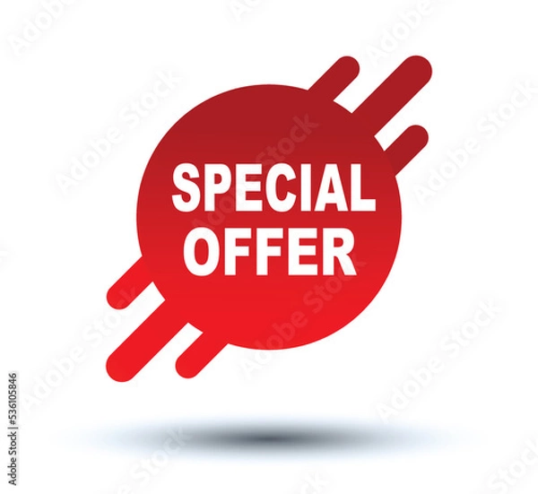 Fototapeta Vector Illustration Special offer. Red vector design with white background.