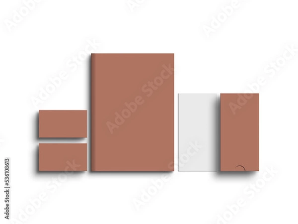 Fototapeta Craft paper document with envelope mockup