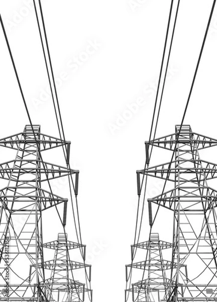 Obraz 3d pylons transparent