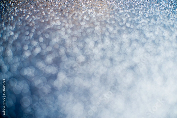 Obraz white and silver abstract bokeh lights. defocalized background