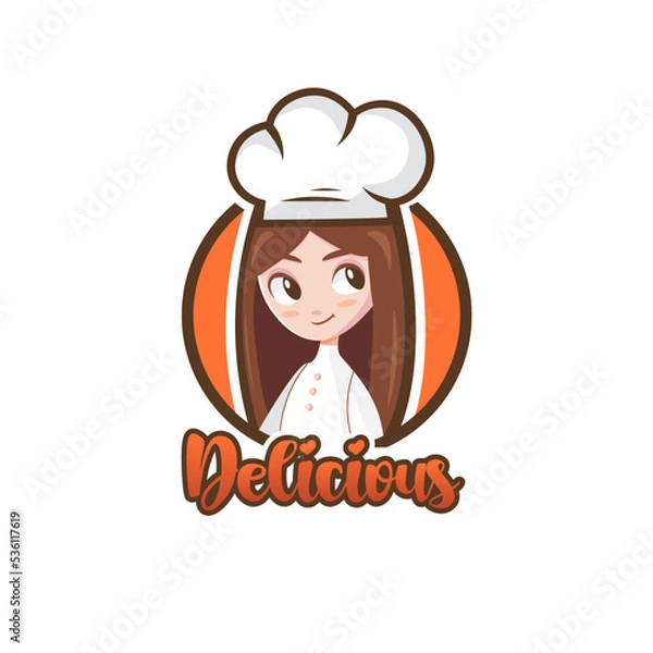 Fototapeta chef cook logo