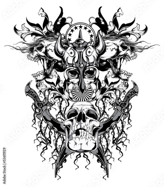 Obraz Warrior skull