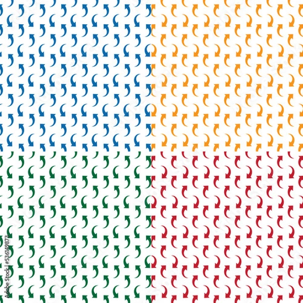 Fototapeta Mix Colors Arrow Background Set. Abstract Pattern Design, Arrow Vector Background. Pattern Design. Vector Illustration